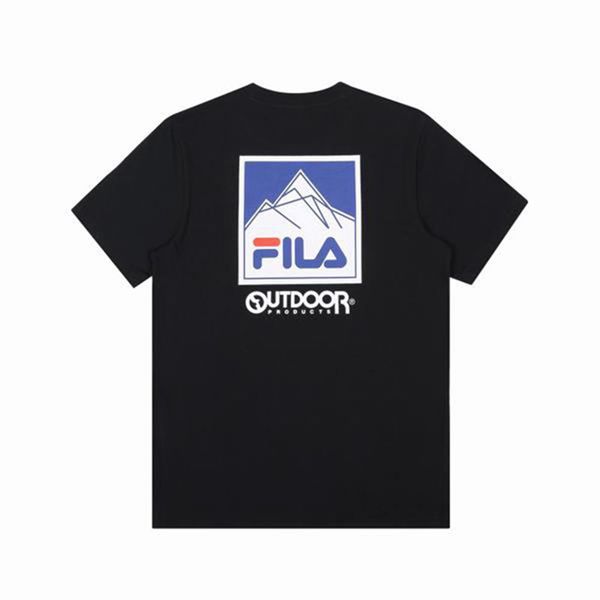 Fila Tričká Panske Čierne - X Outdoor Graphic S/S Vypredaj - Slovakia 09264-AFYI